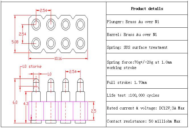 SMT Pogo pin connector SMT Pogo pin connector