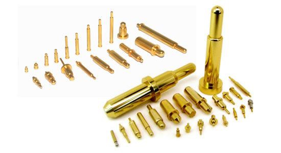 Cov ntaub ntawv thiab plating rau caij nplooj ntoos hlav Pogo pins