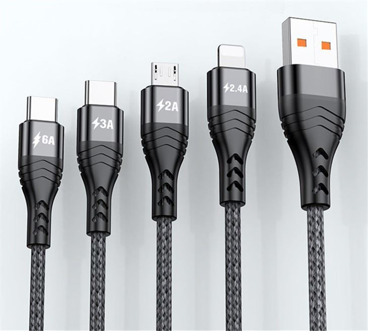 Newest 6A Super-ceev 4in1 Multiple Charge Cable