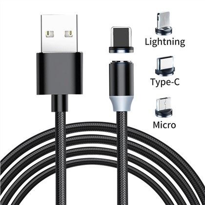 3 hauv 1 Magnetic Fast Charging Pogo Pin Cables