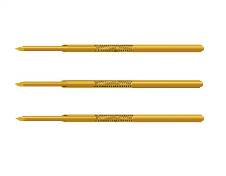 Caij nplooj ntoos hlav-loaded Pogo Pin Test Probe